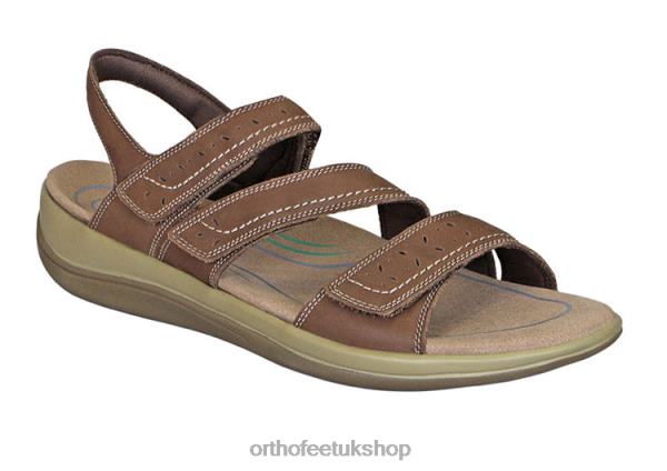 Orthofeet Naxos Two Way Strap Sandals Women Brown 82J6814