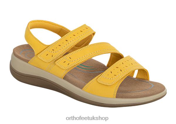 Orthofeet Naxos Two Way Strap Sandals Women Yellow 82J6813