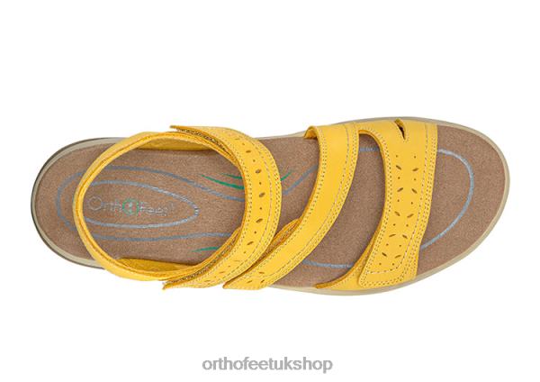 Orthofeet Naxos Two Way Strap Sandals Women Yellow 82J6813