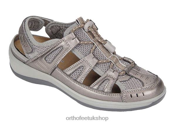 Orthofeet Verona Heel Strap Sandals Women Pewter 82J6836