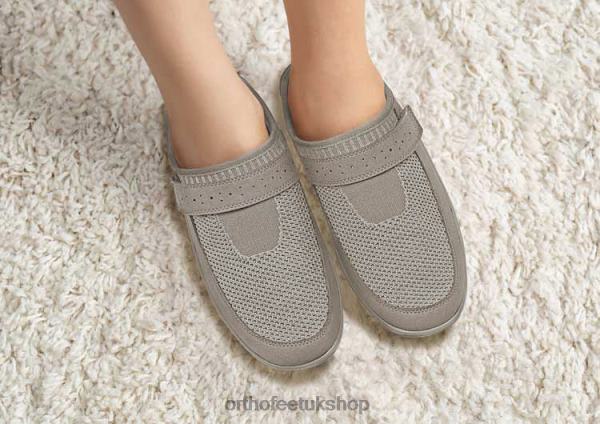 Orthofeet Louise Stretch Knit Slippers Women Beige 82J68118