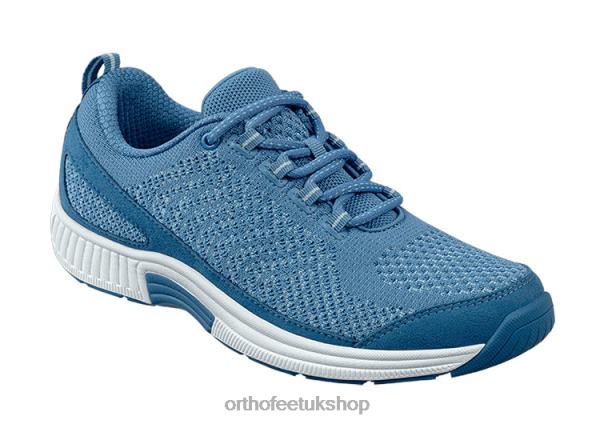 Orthofeet Coral Stretch Knit Sneakers Women Blue 82J6846