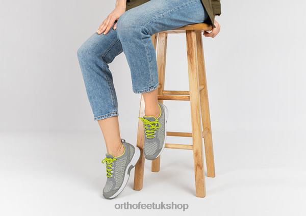 Orthofeet Coral Stretch Knit Sneakers Women Gray 82J6852