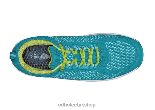 Orthofeet Coral Stretch Knit Sneakers Women Turquoise 82J6848