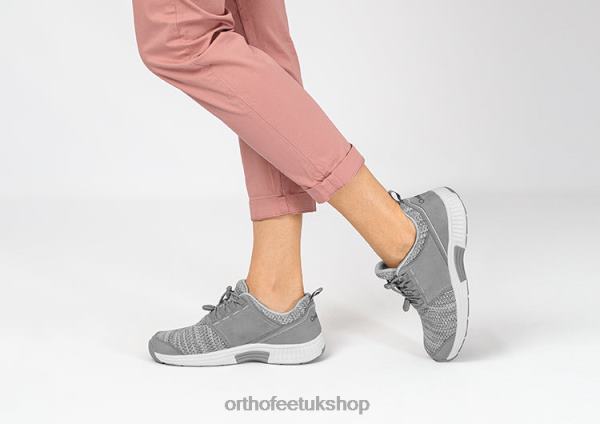 Orthofeet Francis No-Tie Sneakers Women Gray 82J6856