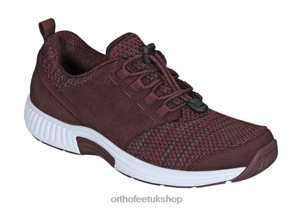 Orthofeet Francis No-Tie Sneakers Women Maroon 82J6858