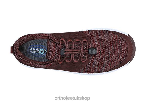 Orthofeet Francis No-Tie Sneakers Women Maroon 82J6858